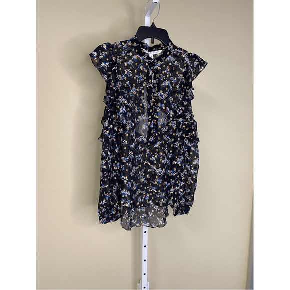 Veronica Beard NWT Cora Top in Black/Gold Size 4 - Picture 4 of 15